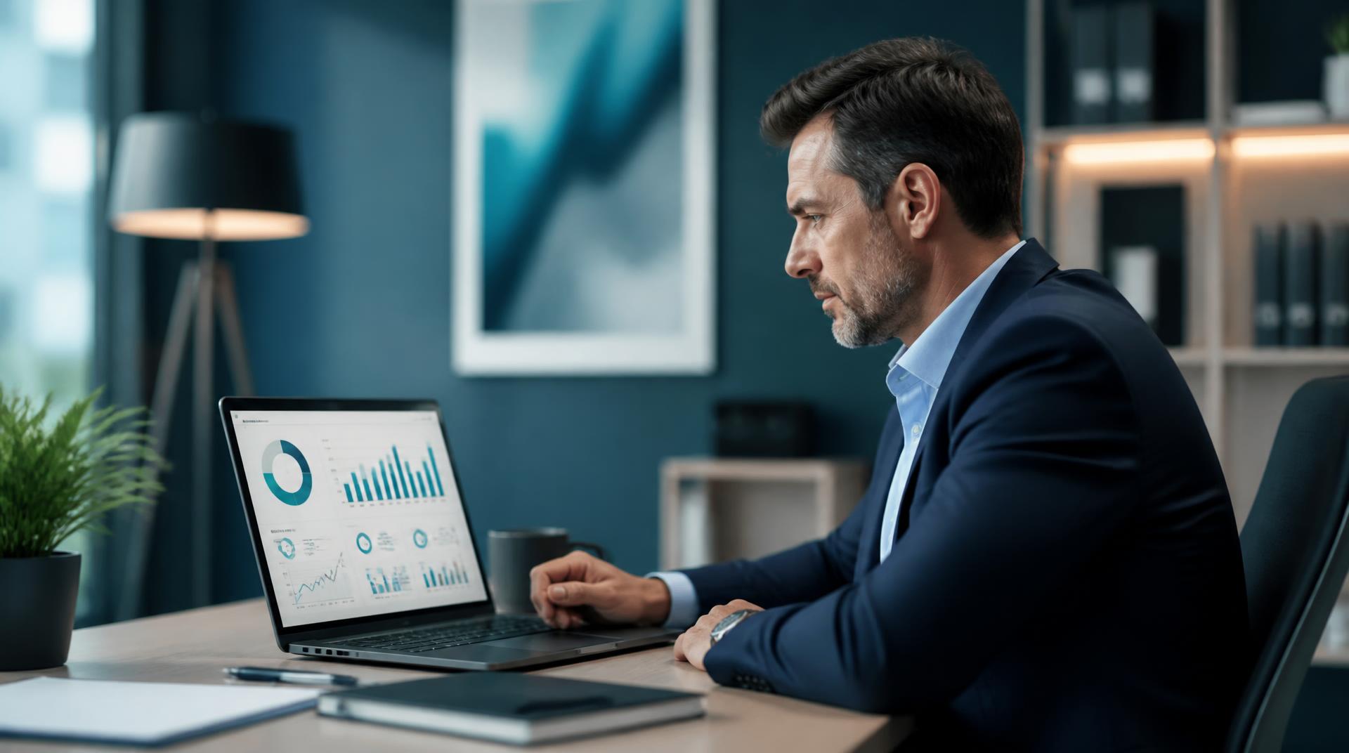 Agency director reviewing workforce analytics on the Kova platform